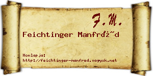 Feichtinger Manfréd névjegykártya