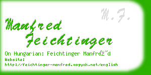 manfred feichtinger business card